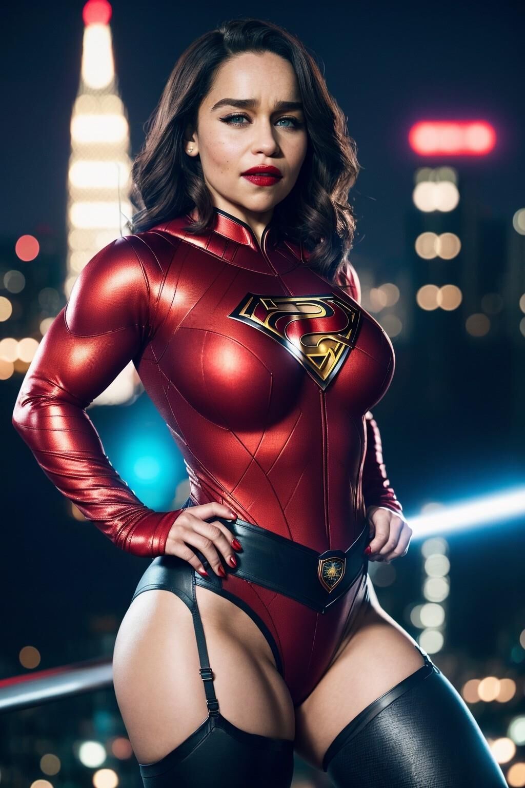 AI - Emilia Clarke - Buffed Superhero