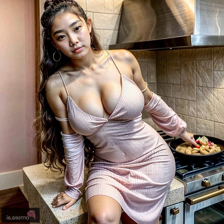 Asian beauty strips down for public pleasure