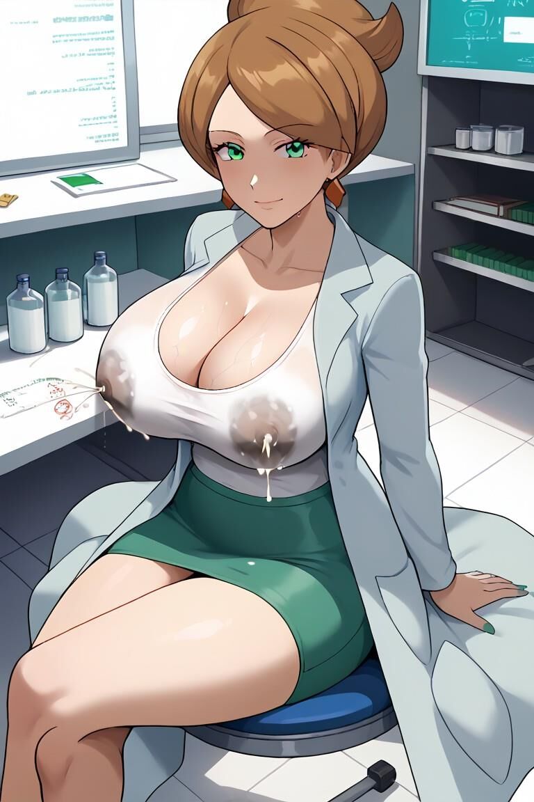 Pokemon professor aurea juniper lactating big tits ai generated