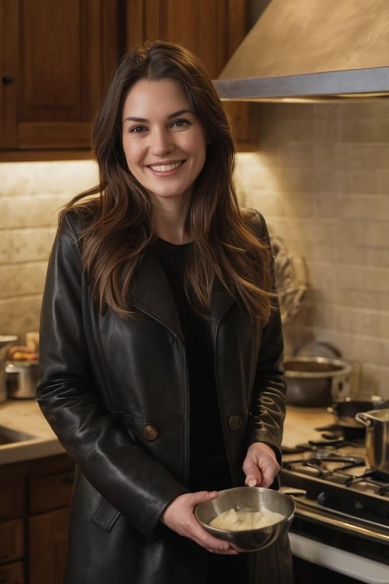 A.I. Cooking in Leather Coat