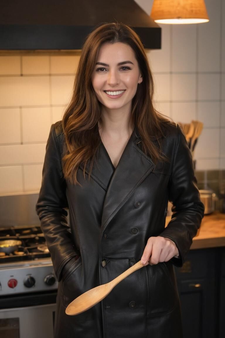 A.I. Cooking in Leather Coat