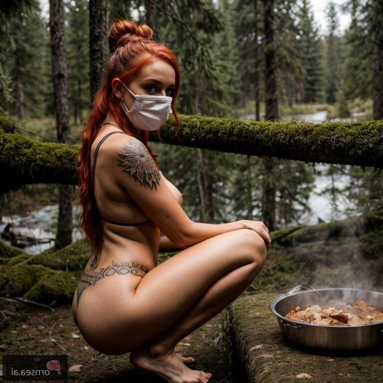 Tattooed forest nymph seeking adventure