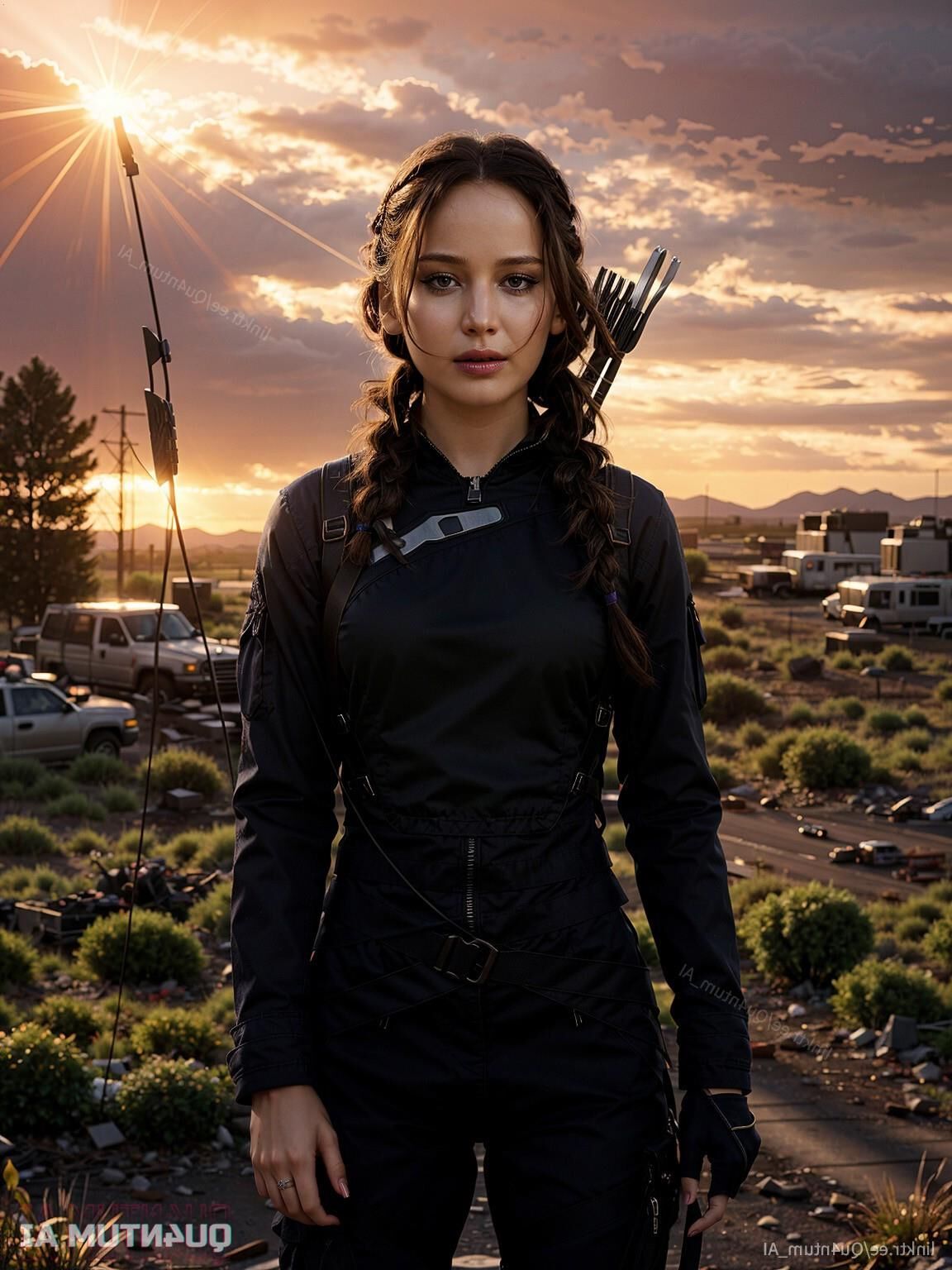 AI Jennifer Lawrence # Hunger Games Katniss Everdeen