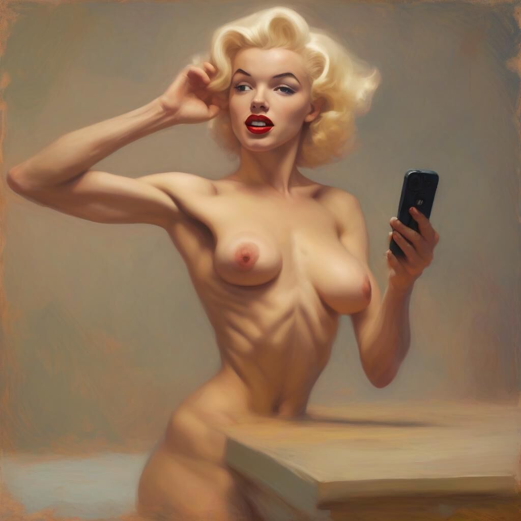 AI Respectfully Generated: Iconic Beauty Marylin 