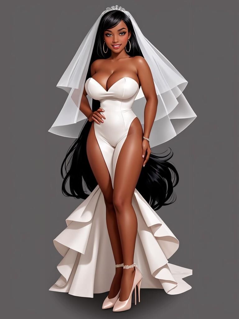 Cartoon brides: 2D, 3D, double-D