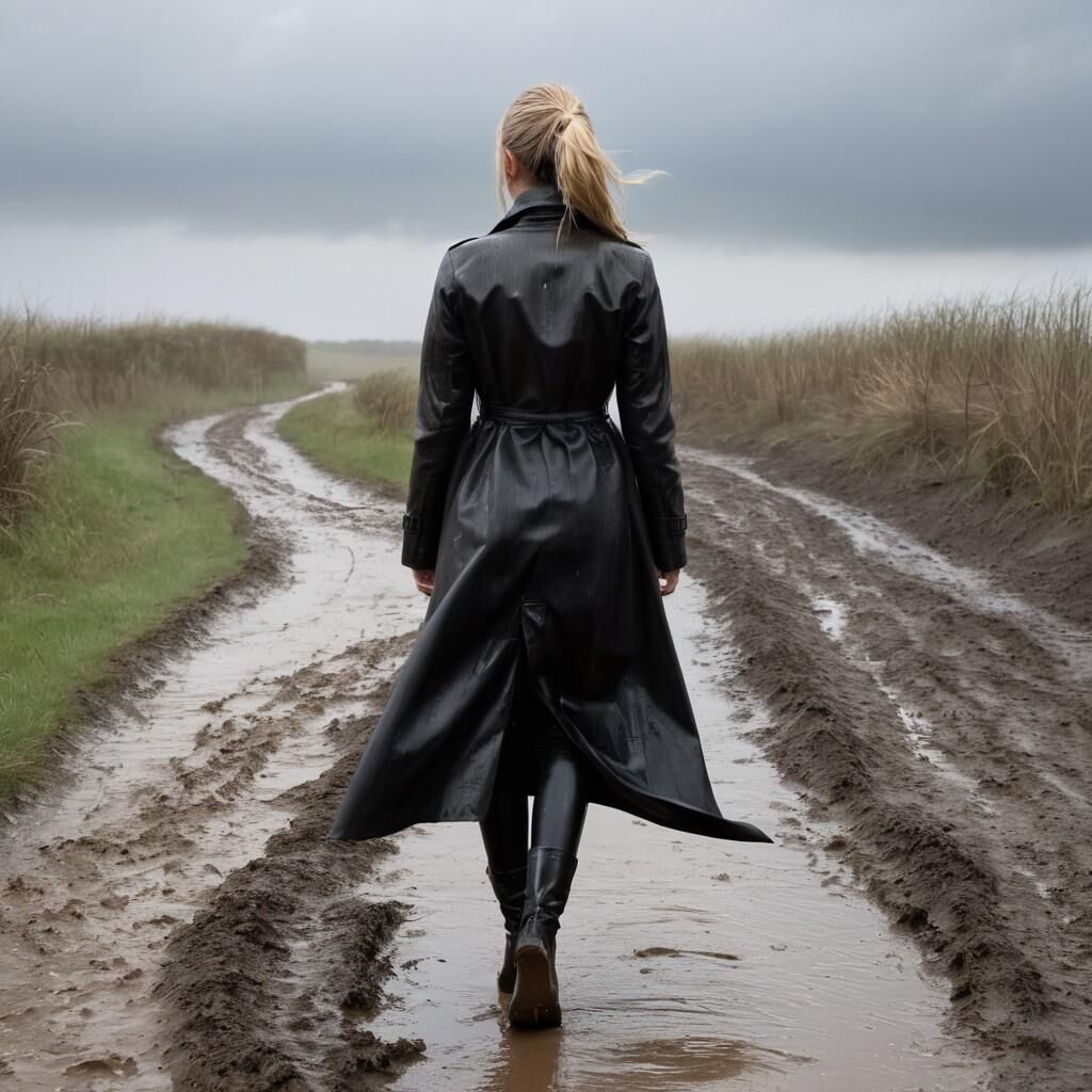 A.I. Walking Away in Leather
