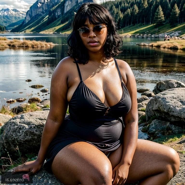 Fat babe with glasses gets wild outdoors