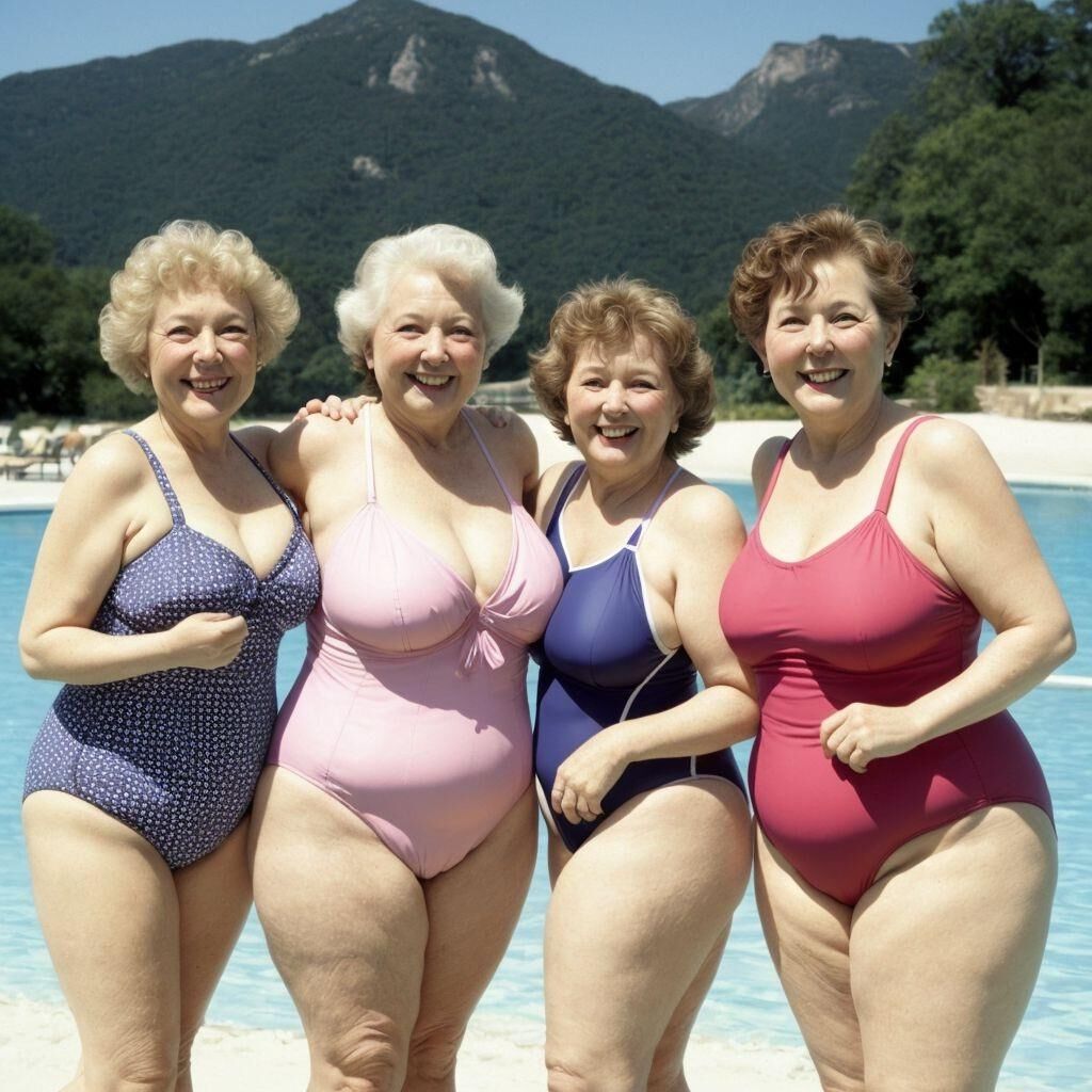 AI - Old ladies in swimsuits - Set 1