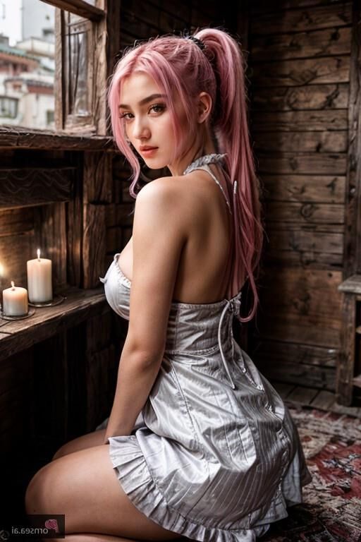 Puffy Pink Dress Seduction - A Mongolian Beauty's Desires Unleas