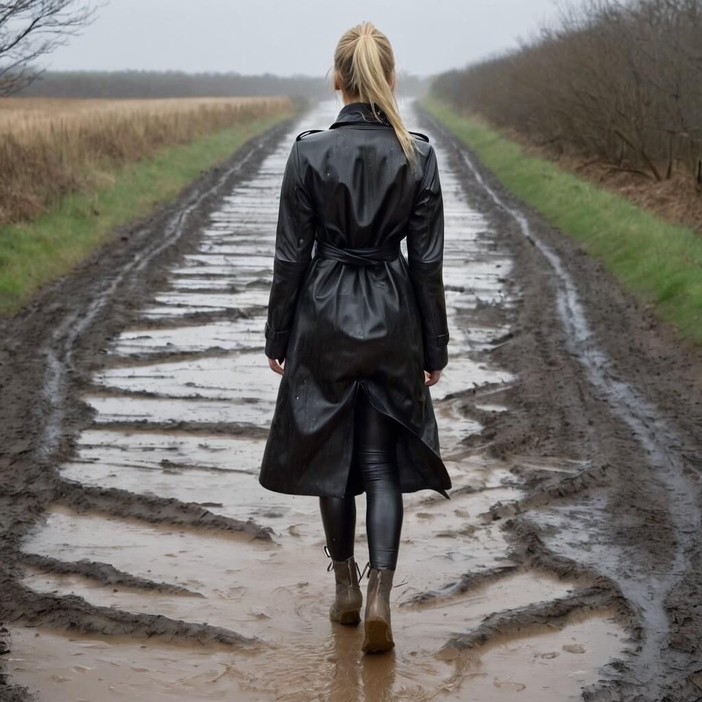 A.I. Walking Away in Leather