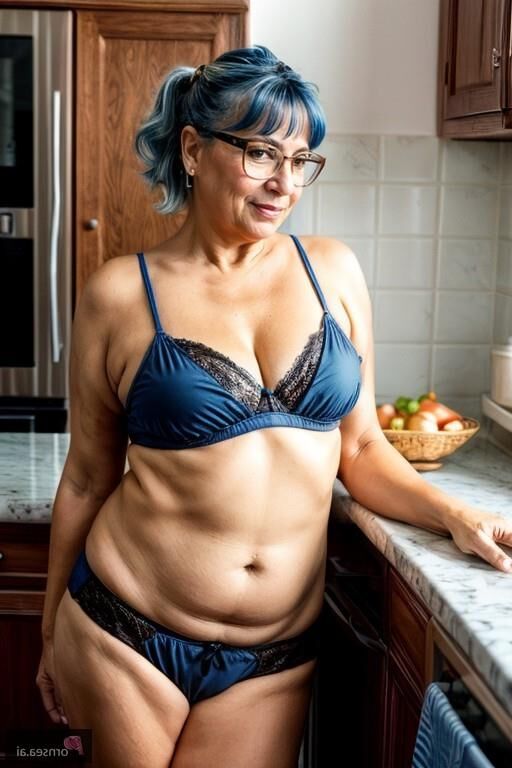 Sexy Oma kocht mehr als nur Abendessen