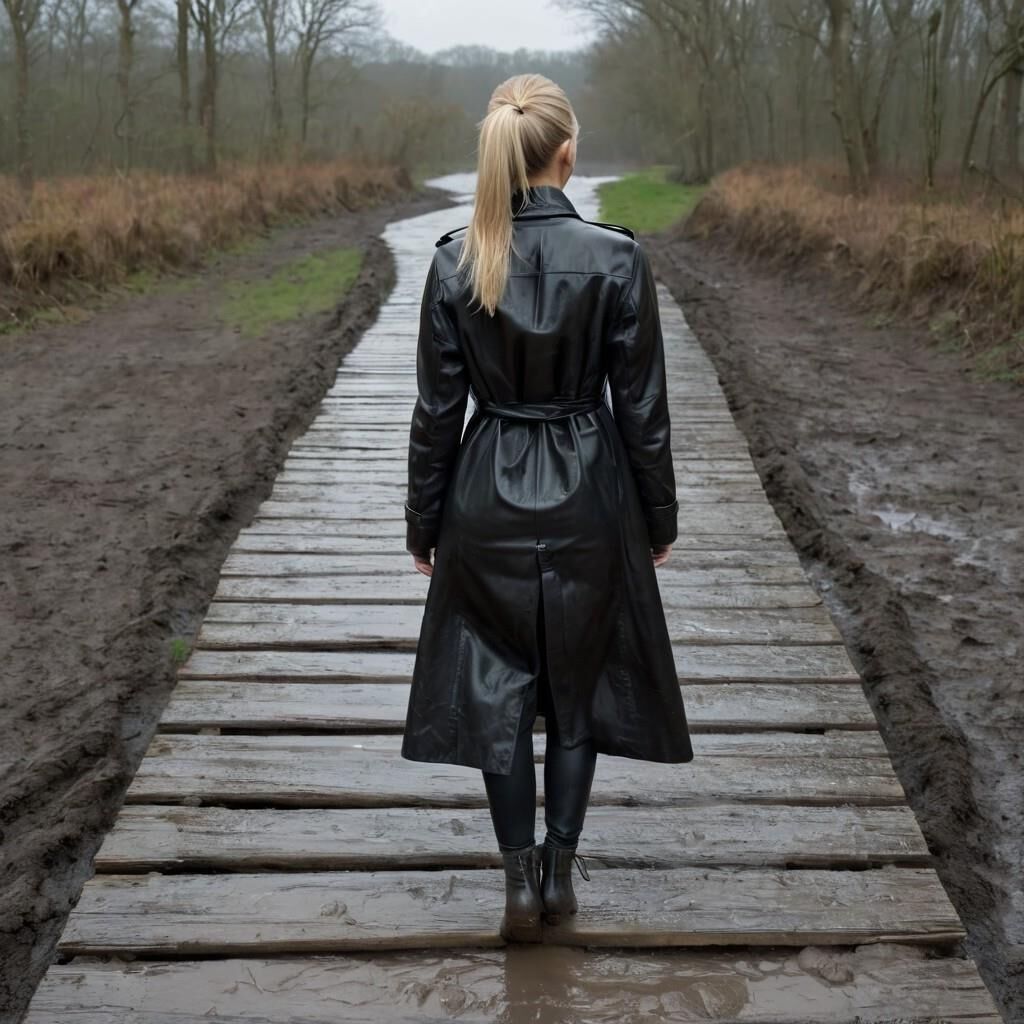 A.I. Walking Away in Leather
