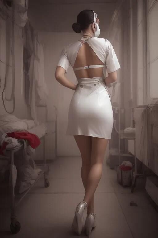 AI-Generated Dystopian Future Latex Nurses