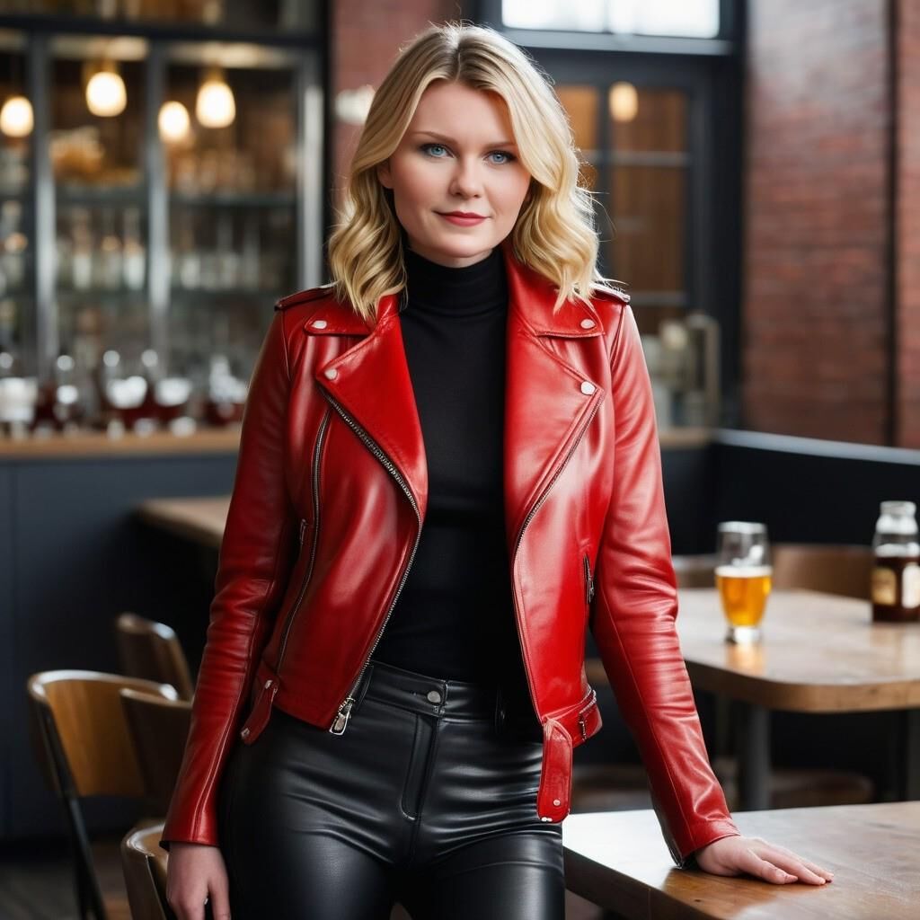 A.I. Kirsten Dunst in Leather