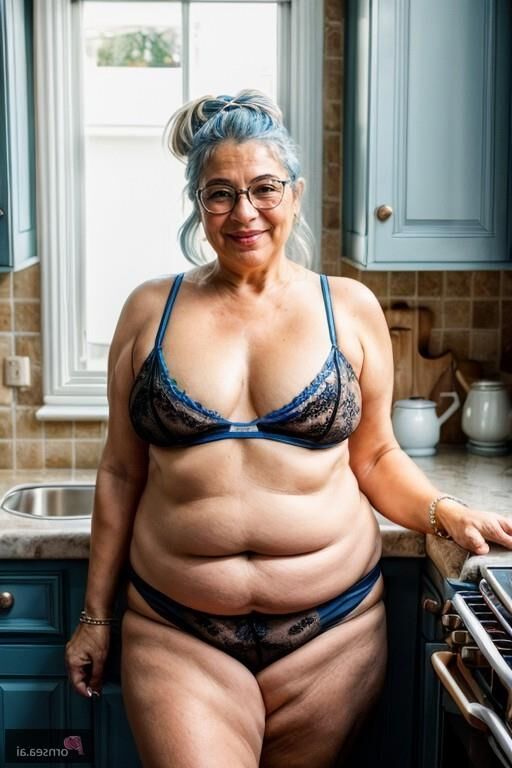 Sexy Oma kocht mehr als nur Abendessen