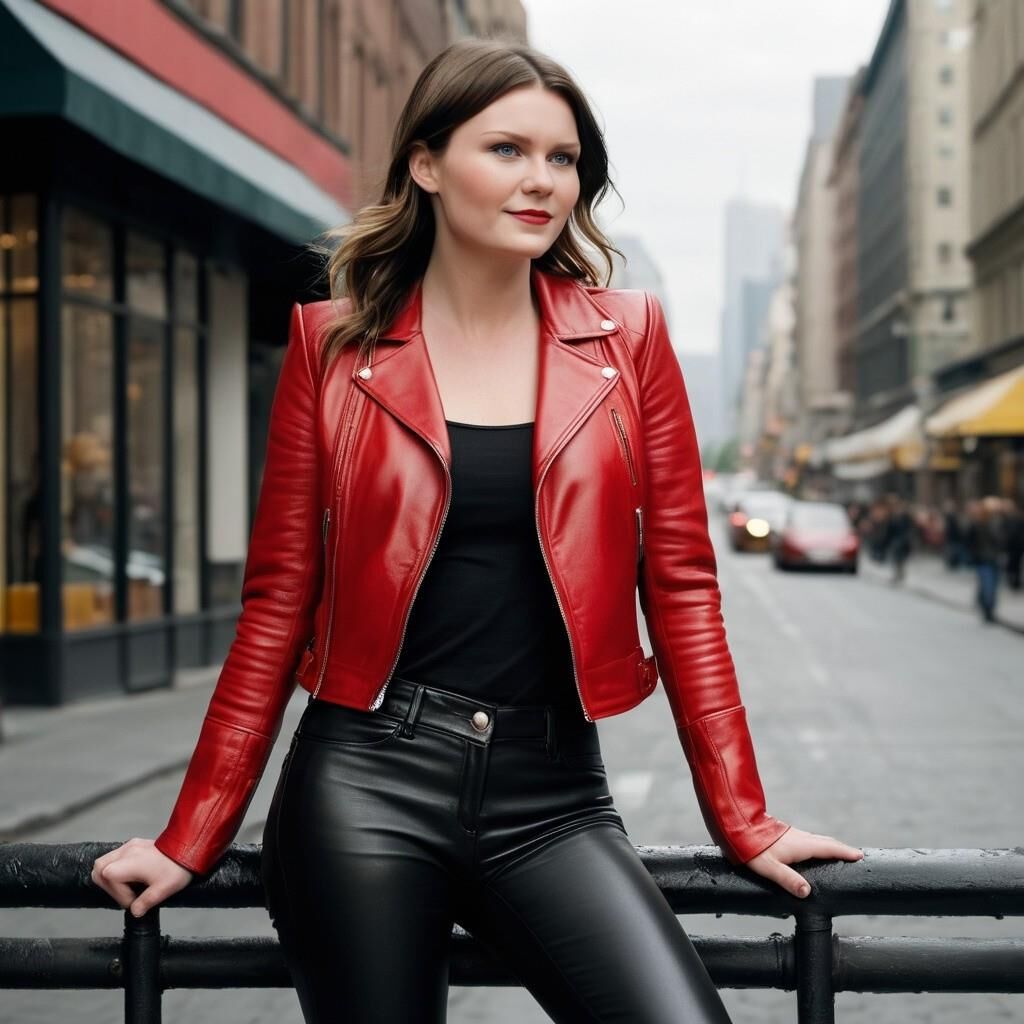 A.I. Kirsten Dunst in Leather