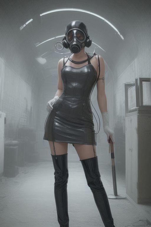 AI-Generated Dystopian Future Latex Nurses