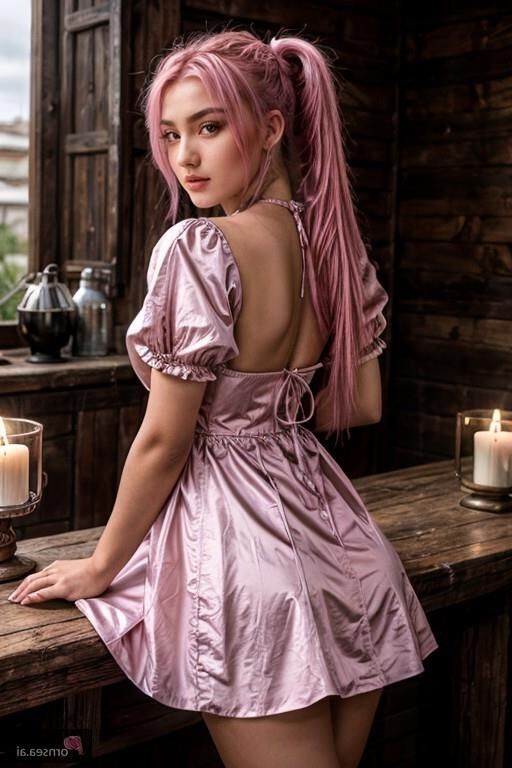 Puffy Pink Dress Seduction - A Mongolian Beauty's Desires Unleas