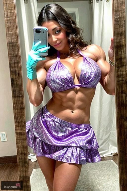 Muscular Polynesian MILFs big tits exposed