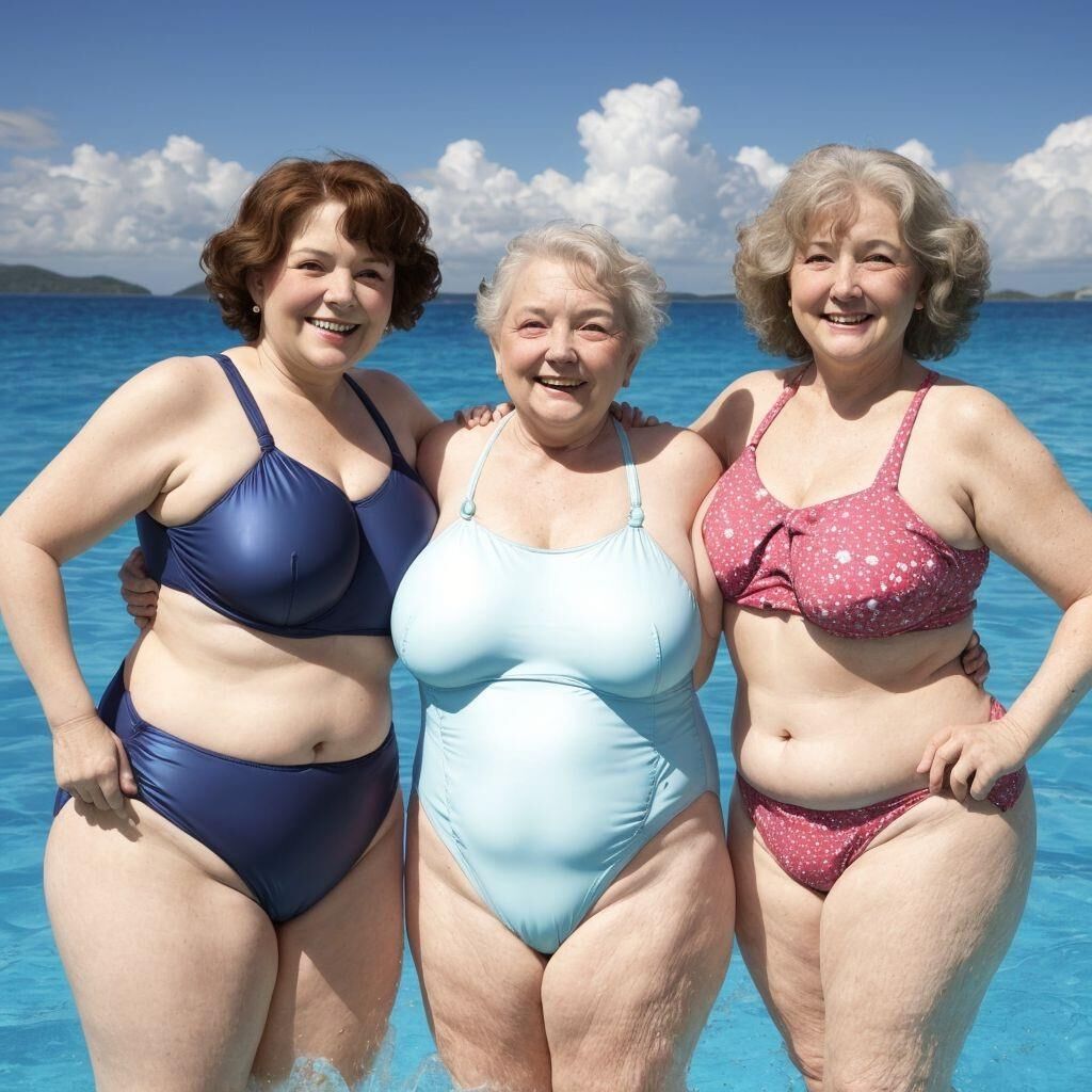 AI - Old ladies in swimsuits - Set 1