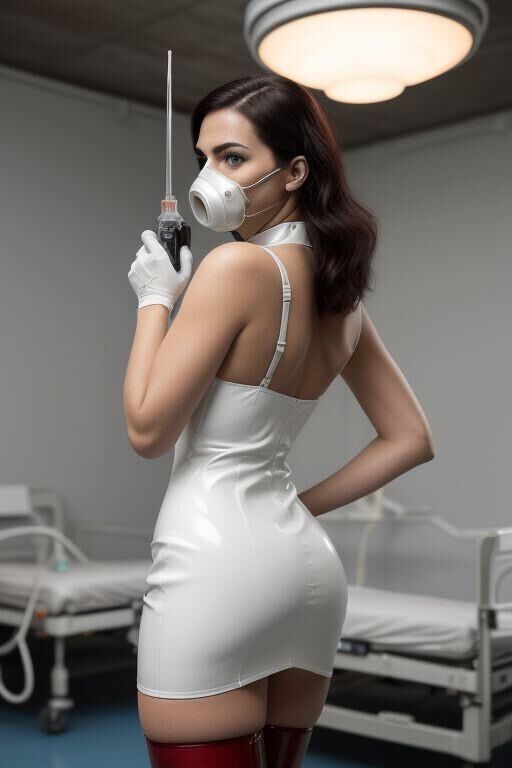 AI-Generated Dystopian Future Latex Nurses