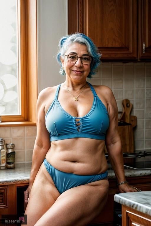 Sexy Oma kocht mehr als nur Abendessen