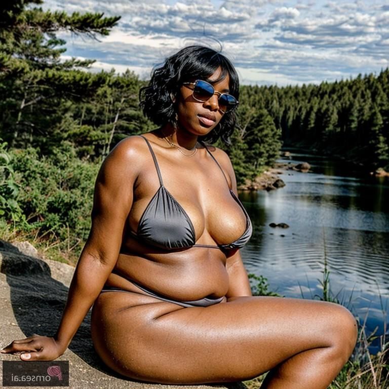Fat babe with glasses gets wild outdoors