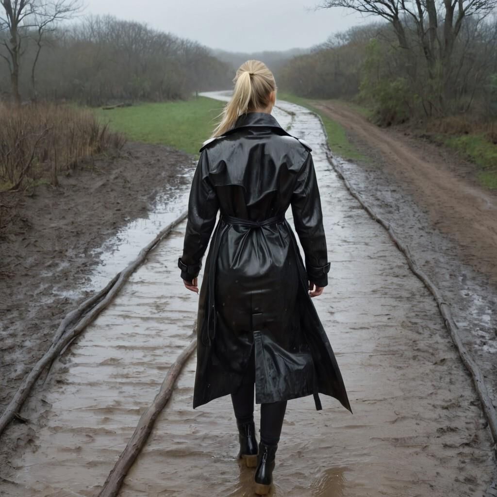 A.I. Walking Away in Leather