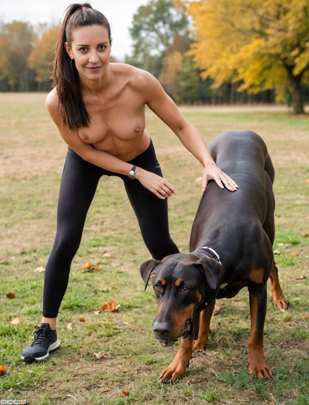 AI brune et son chien originaux 3