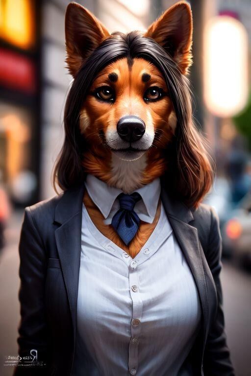 AI Real furry girls - Dog women