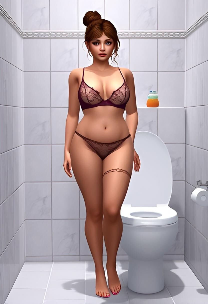 sims woman in toilet