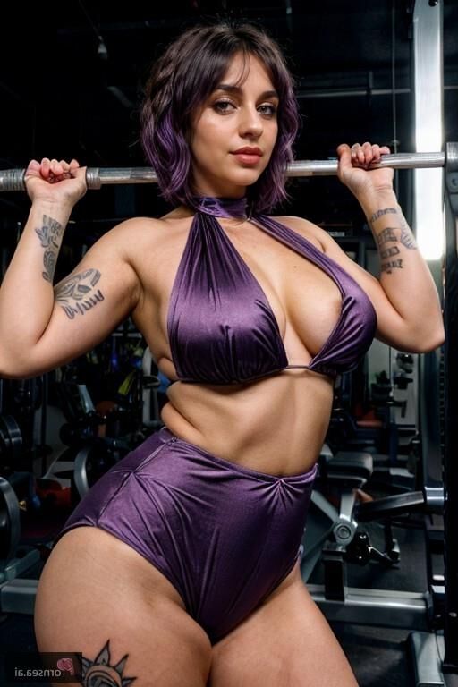 Gym bunny with tattoos gets pounded hard