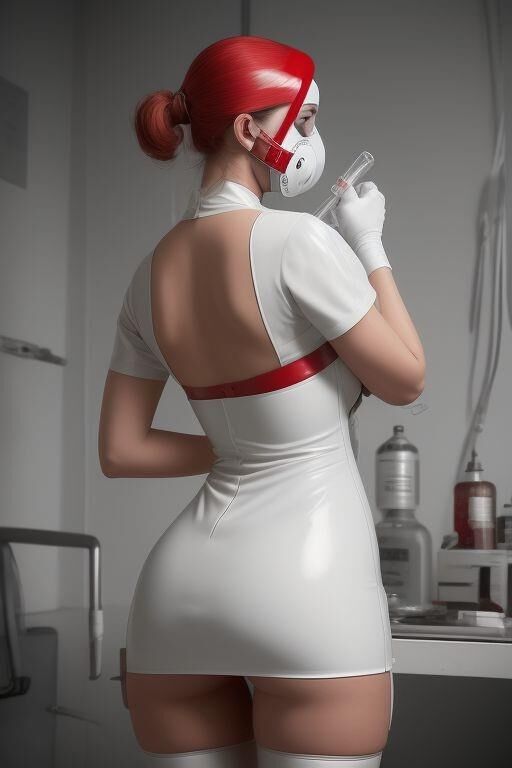 AI-Generated Dystopian Future Latex Nurses