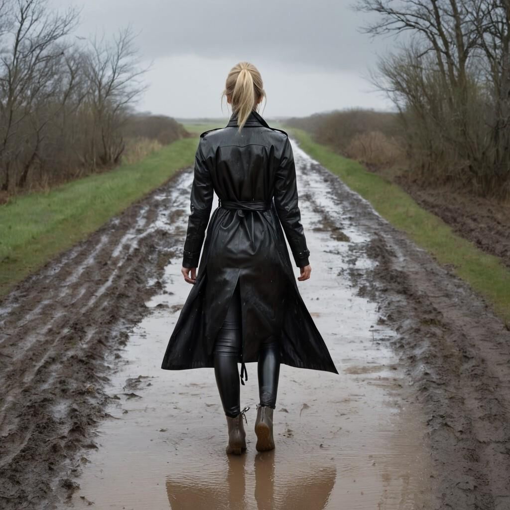 A.I. Walking Away in Leather