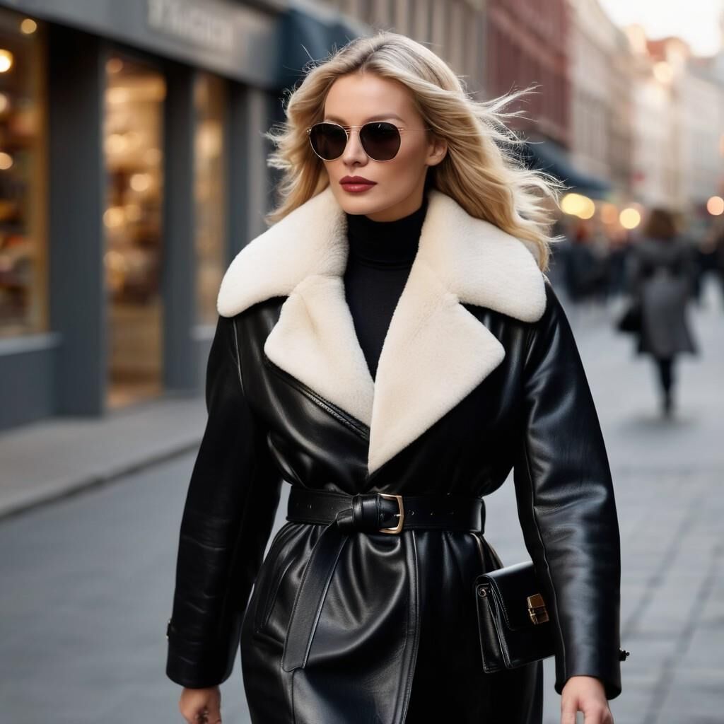 A.I. Leather with Fur Collar