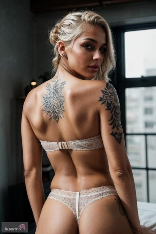 Ela adora exibir suas tatuagens