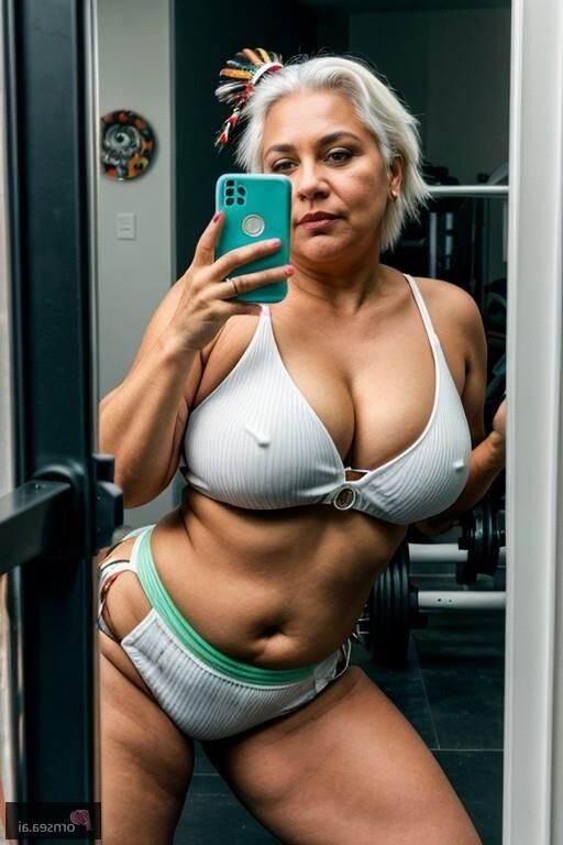 Gym granny gets her workout pounded