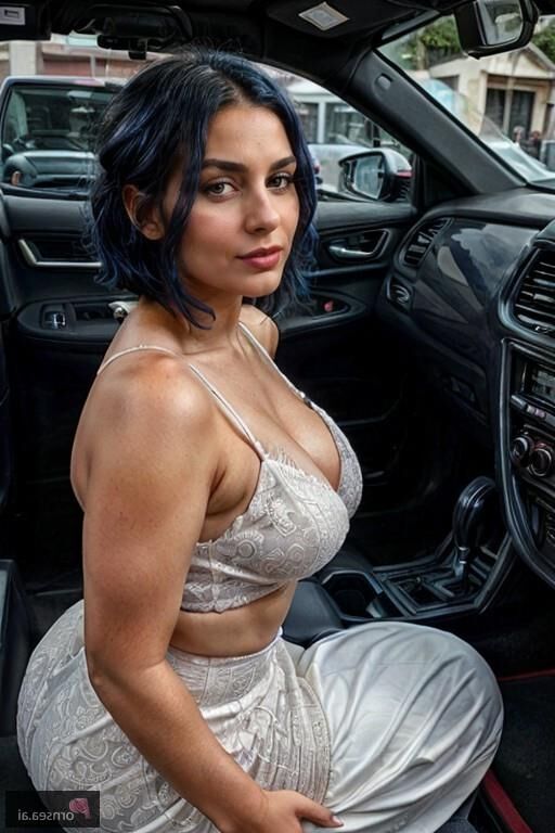 La novia sirena es follada por el culo en el asiento trasero