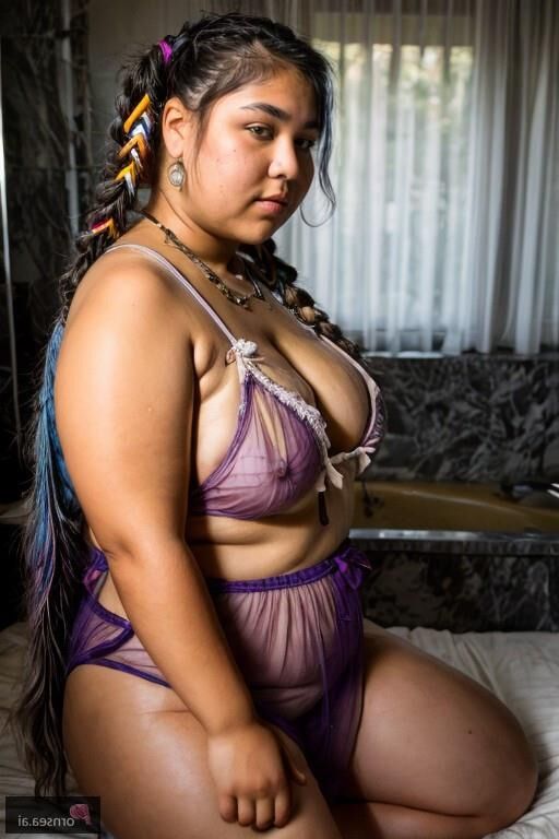 Native American cutie gets pounded in the shower