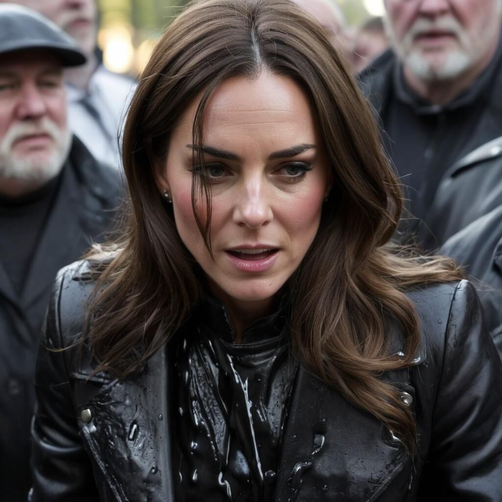 A.I. Kate Middleton in Torned Dirty Leather