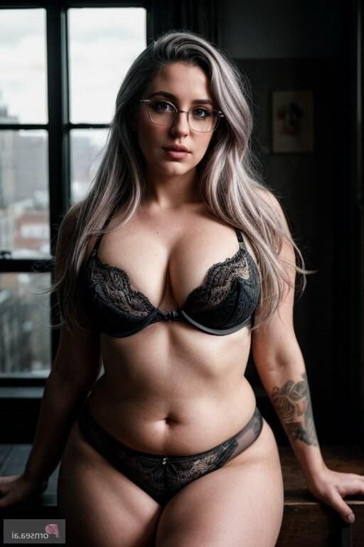 Chubby babe in her undies