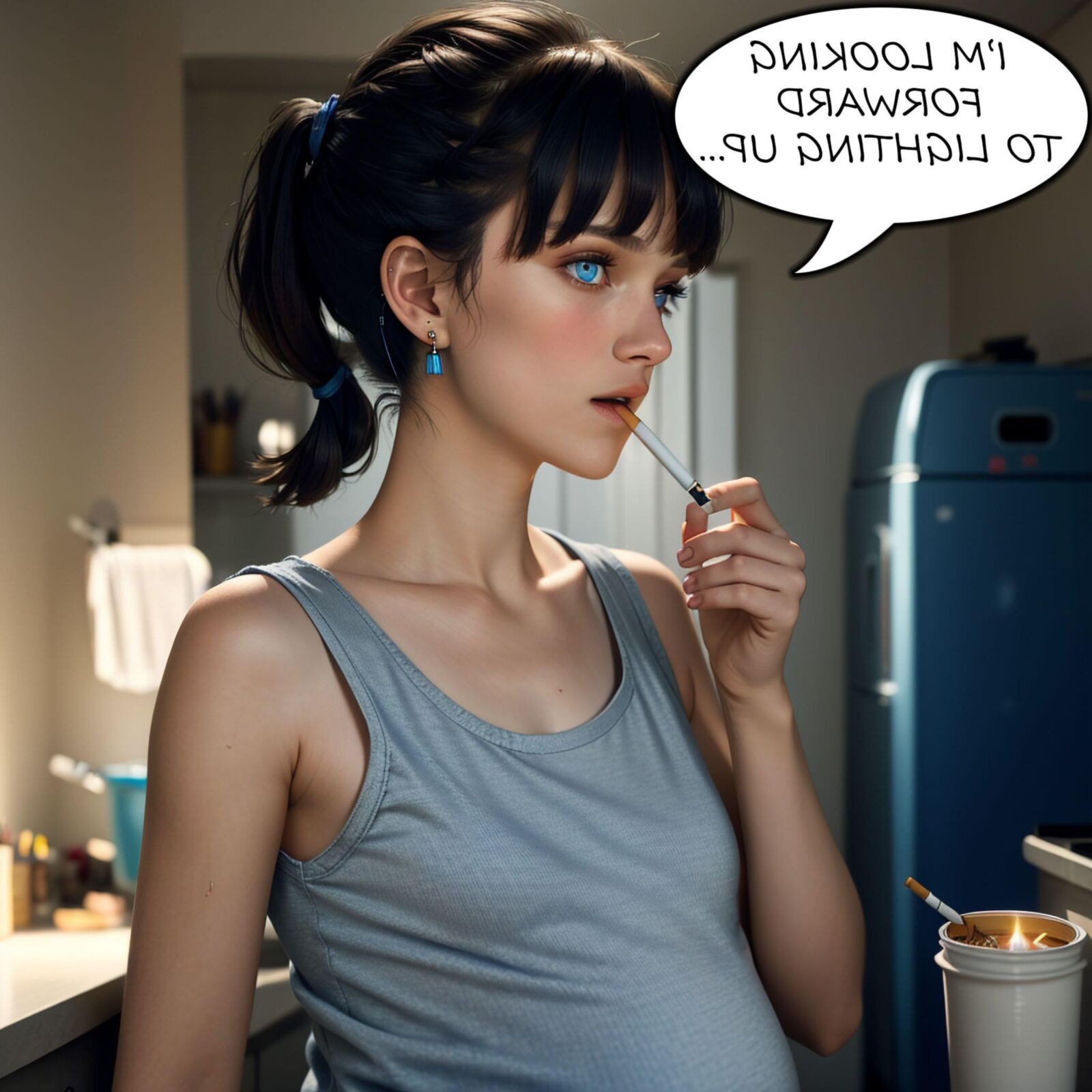 A day in life of pregnant girl - Part 3 - Cigarette and milk