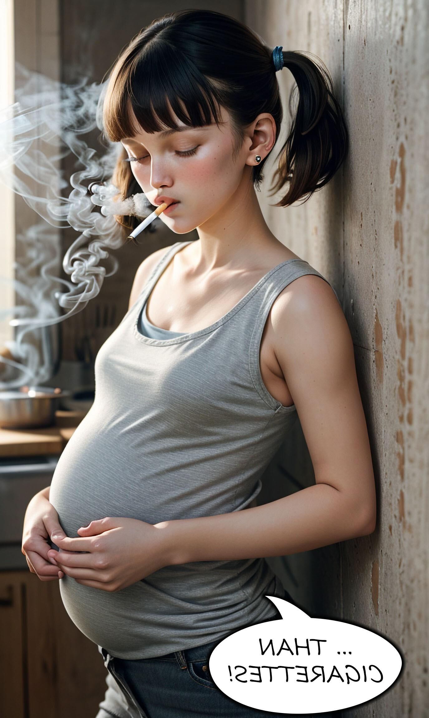 A day in life of pregnant girl - Part 3 - Cigarette and milk