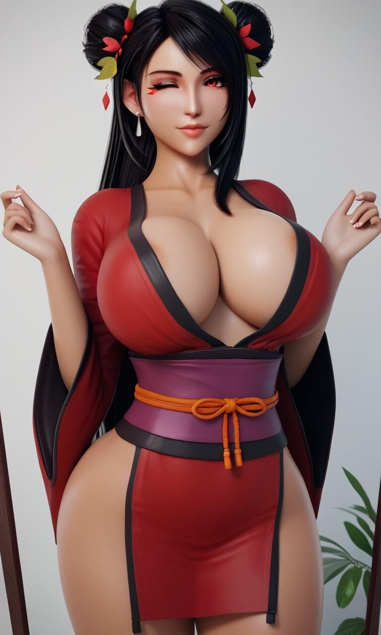 Tifa vestida con trajes