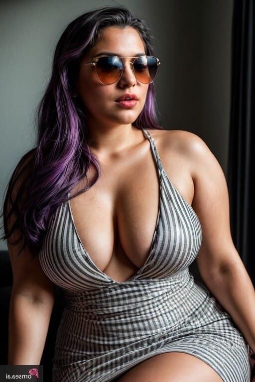 Big Beautiful Purple hair babe