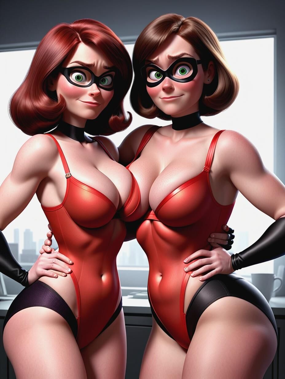 Helen and Violet Parr from the Incredibles 3