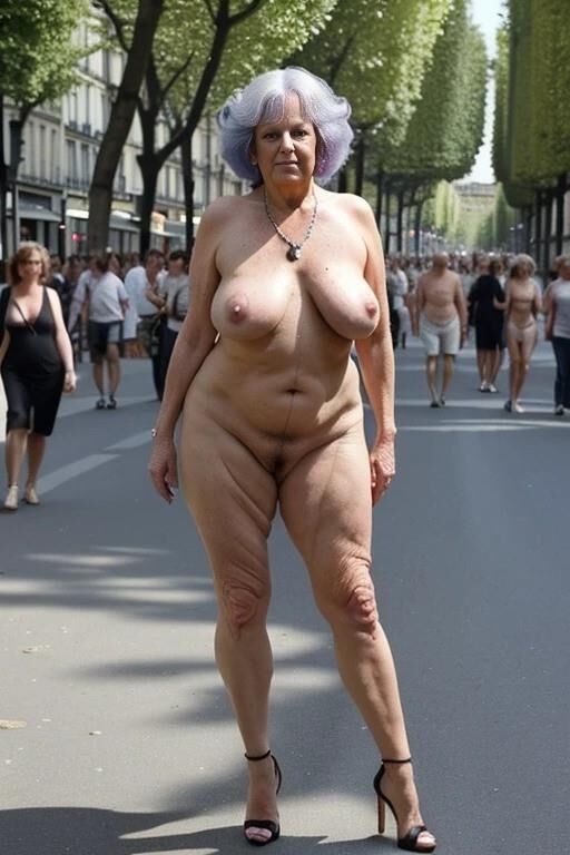 Francesa desnuda en París AI