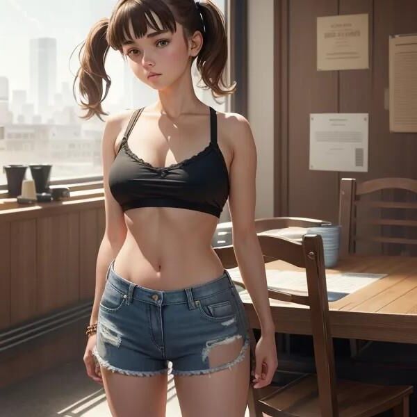 Blue Jean Short Shorts