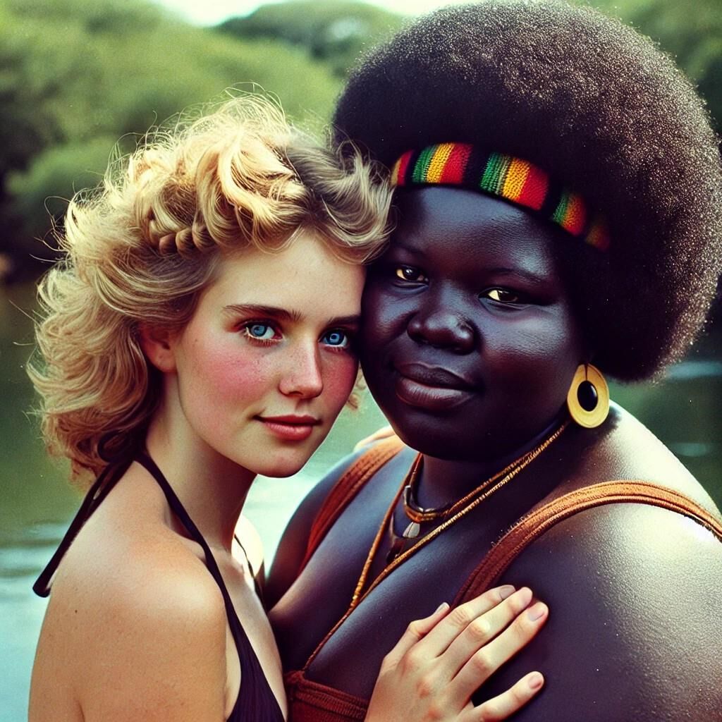 German and Namibian lesbian couples (AI generated)