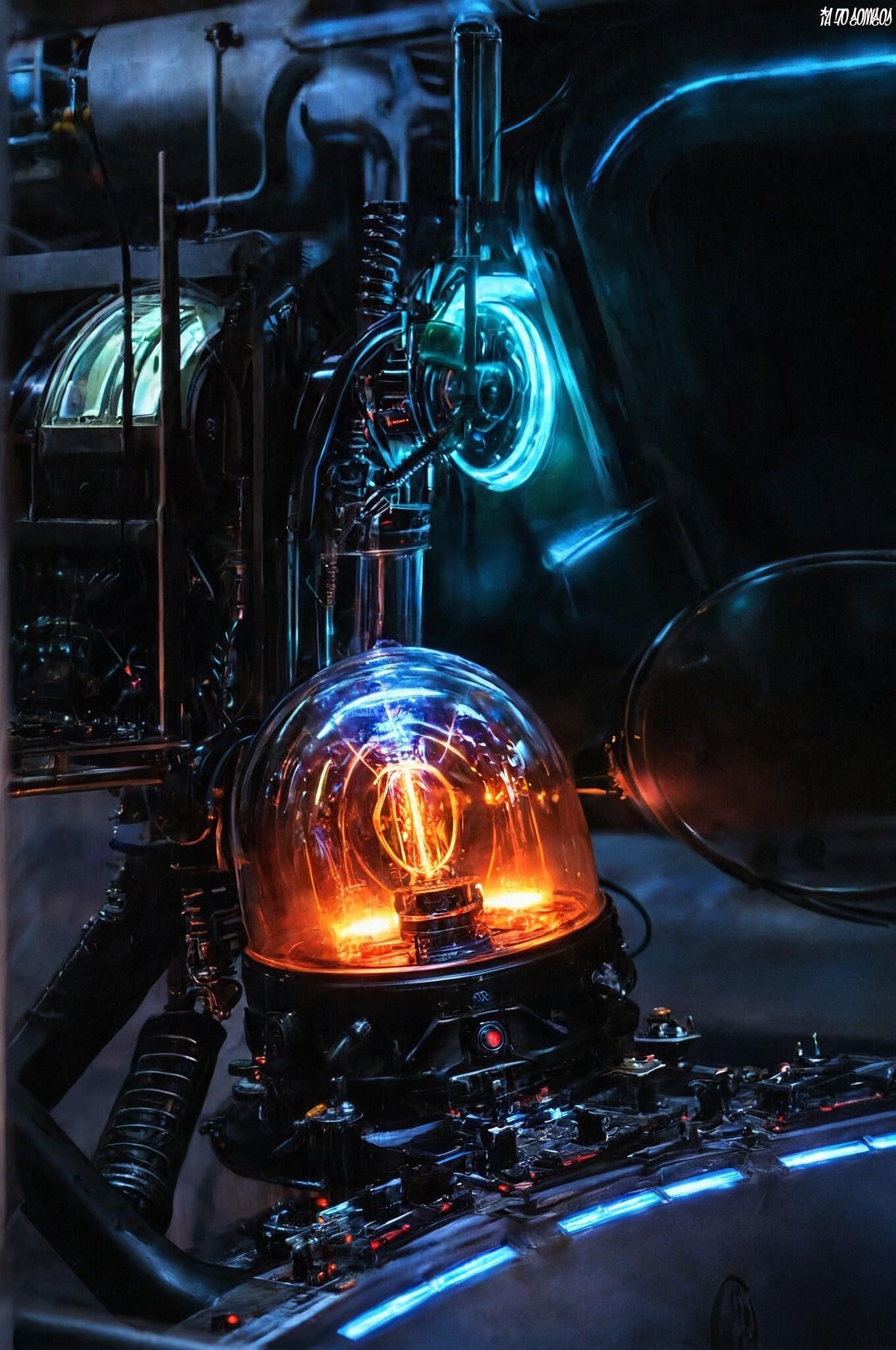 Cosmos Of Ai Artwork 0034 (Old Vacuum Tubes)